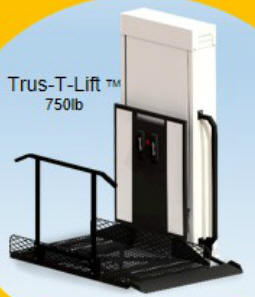 trustram trus-t-lift vertical platform lifts vpl porch san jose mobile home park