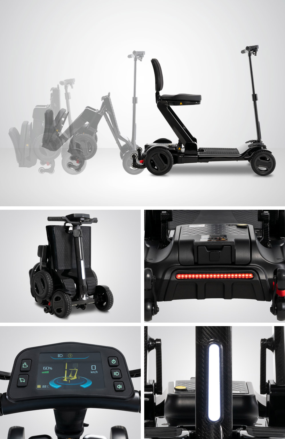 Los Angeles Pride Mobility folding senior scooter