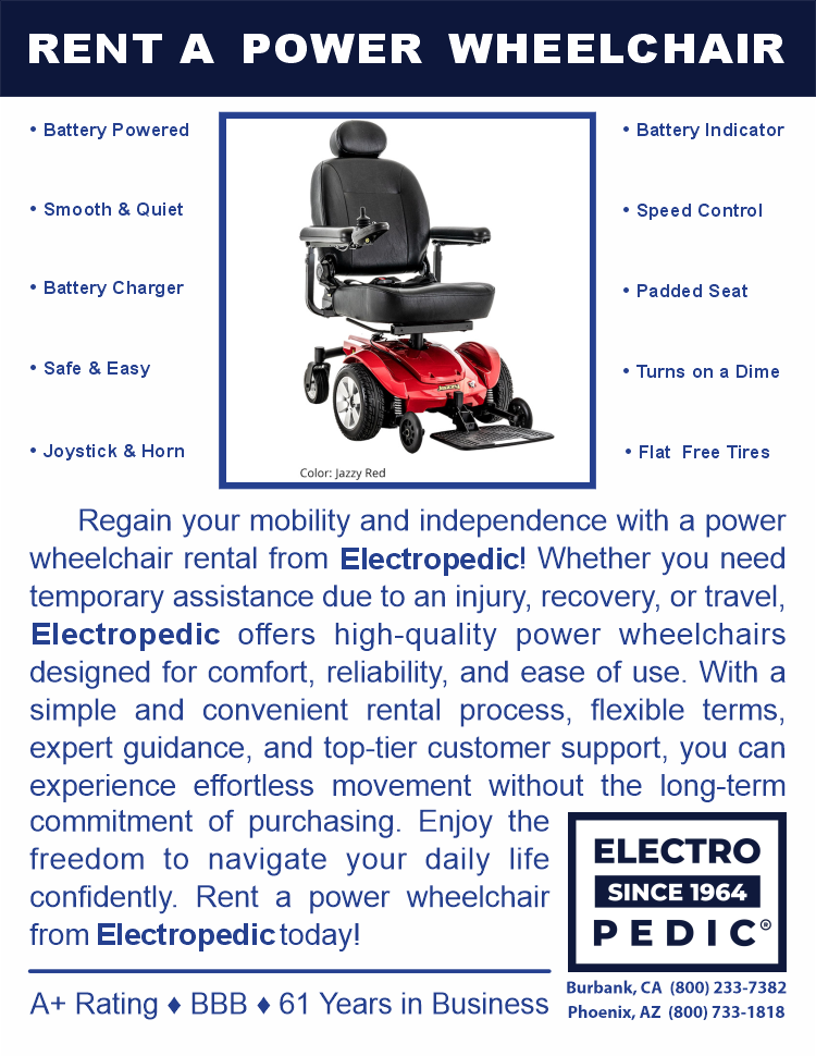 Rent a power wheelchair